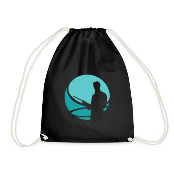 Billiard Ball Billiard Player Billiard Player - Drawstring Bag - black - Front