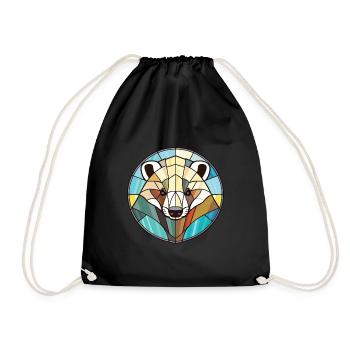 Blaireau Aquarelle Colorée Animal Illustration D’animaux De Compagnie - Sac de sport léger - noir - Devant