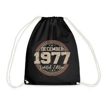 The legends were born in December 1977 - 1977 - Drawstring Bag - black - Front