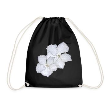 oliander blumen, geschenkidee frau, pflanzen shirt - Turnbeutel - Schwarz - Vorne