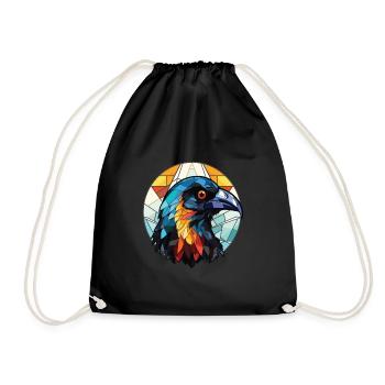 Pie aquarelle colorée Animal animal Illustration d’animaux de compagnie - Sac de sport léger - noir - Devant