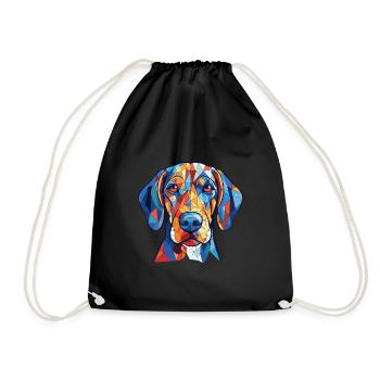 American Blue Gascogne Hund Rasse Aquarell - Turnbeutel - Schwarz - Vorne