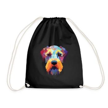 Cesky Terrier Hunderasse Aquarell Illustration - Turnbeutel - Schwarz - Vorne
