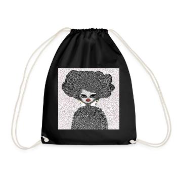 Coiffure #2 - Sac de sport léger - noir - Devant