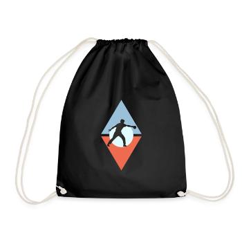 Table tennis player Table tennis - Drawstring Bag - black - Front