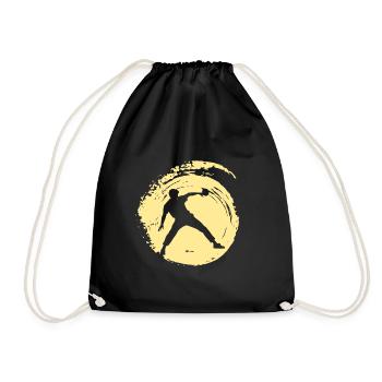 Table Tennis Ball Table Tennis Racket Tennis - Drawstring Bag - black - Front