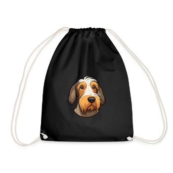 Chien de chasse à poil dur d’Istrie race de chien Cartoon Kawaii - Sac de sport léger - noir - Devant