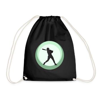Softball Spieler Pitcher Softball - Turnbeutel - Schwarz - Vorne