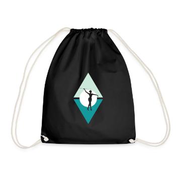 Stick Turning Stick Turning Gymnastics - Drawstring Bag - black - Front