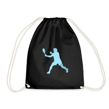 Racket Squash Player Squash Player - Drawstring Bag - black - Front