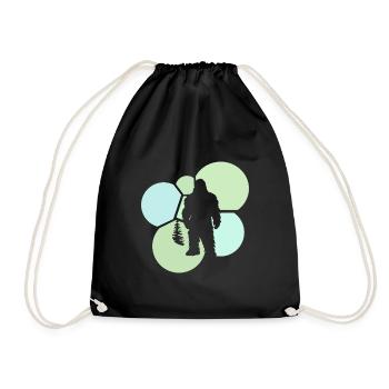 Big foot Bigfoot Yeti Bigfoot - Drawstring Bag - black - Front