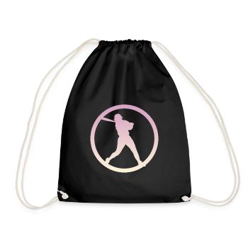 Lanceur Softball Joueur de Softball - Sac de sport léger - noir - Devant