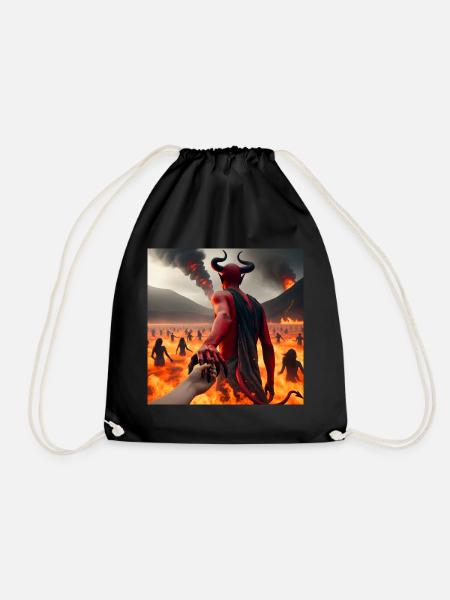 Follow Me to the Abyss - Infernal Devil's Pact #15 - Drawstring Bag - black