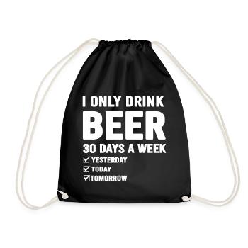 Mutiges Bier Liebendes Zitat T-Shirt - Turnbeutel - Schwarz - Vorne
