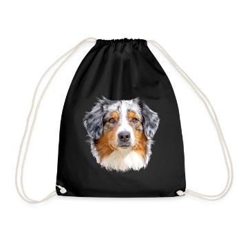 Australian Shepherd - Turnbeutel - Schwarz - Vorne