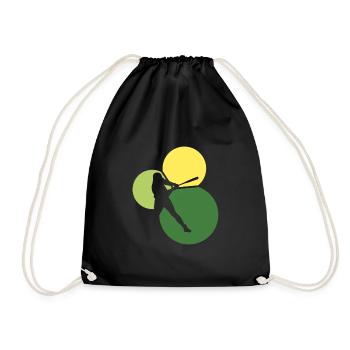 Pitcher Softball Player Softball - Drawstring Bag - black - Front