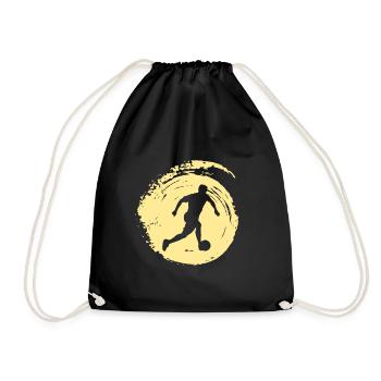 Beach Soccer Beach Beach Ball - Drawstring Bag - black - Front