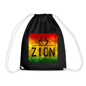 Raggae Zion - Turnbeutel - Schwarz - Vorne