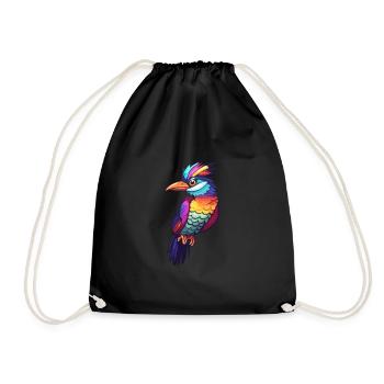 Pic Aquarelle Colorée Dessin Animé Kawaii Anim - Sac de sport léger - noir - Devant