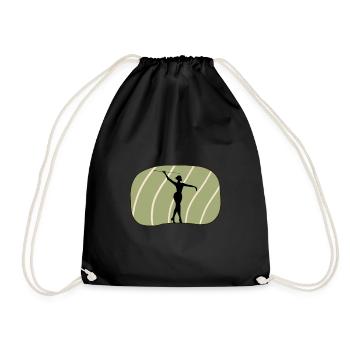 Twirling Twirling Gymnastics - Drawstring Bag - black - Front