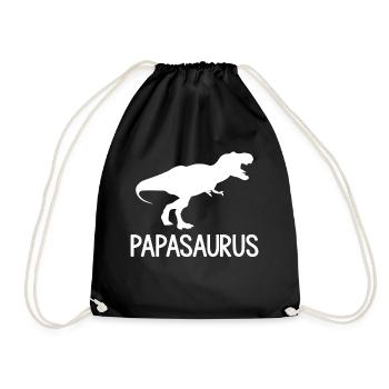 T shirt humoristique papasaurus - Sac de sport léger - noir - Devant