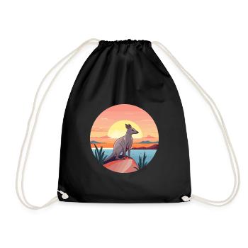 Aardvark Aquarelle Colorée Dessin Animé Kawaii Animal - Sac de sport léger - noir - Devant
