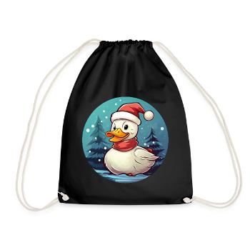 Enten Weihnachten - Turnbeutel - Schwarz - Vorne