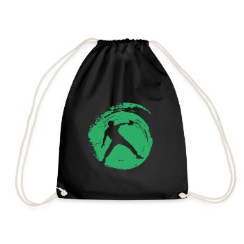 Table Tennis Ball Table Tennis Racket - Drawstring Bag - black - Front