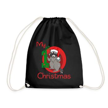 my first christmas - Turnbeutel - Schwarz - Vorne