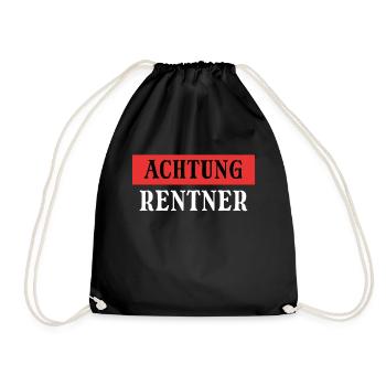 Rentner Senior Ruhestand Statement Pensionär - Turnbeutel - Schwarz - Vorne