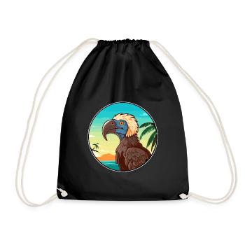 vautour aquarelle dessin animé Kawaii Clipart Animal - Sac de sport léger - noir - Devant