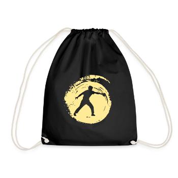 Table tennis ball Table tennis ball - Drawstring Bag - black - Front