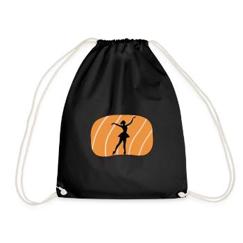 Danseuse de ballet Opéra du Lac des cygnes - Sac de sport léger - noir - Devant