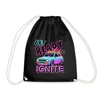 Get Ready To Start - Drawstring Bag - black - Front