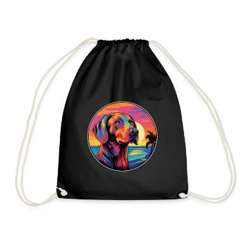 Aryan Molossus Dog Race Coloré Cartoon Watercol - Sac de sport léger - noir - Devant