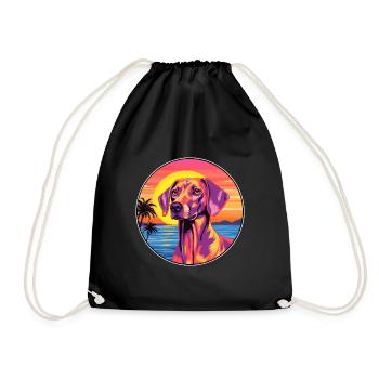 Chien De Chasse Andalouse Race De Chien Coloré Cartoon Waterc - Sac de sport léger - noir - Devant