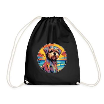 Griffon Belge Chien Race Coloré Cartoon Waterco - Sac de sport léger - noir - Devant