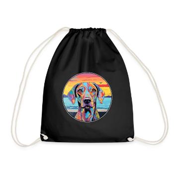 Braque Français Race De Chien Coloré Cartoon Waterco - Sac de sport léger - noir - Devant
