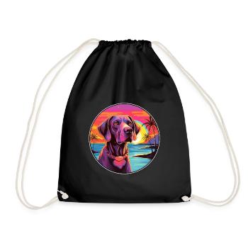 Bruno Jura Hund Rasse Bunte Karikatur Wasserc - Turnbeutel - Schwarz - Vorne