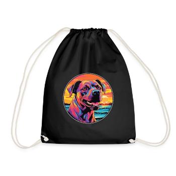 Cordoba Chien De Combat Race Coloré Cartoon Waterc - Sac de sport léger - noir - Devant