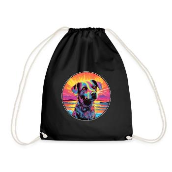Cesky Fousek Chien Race Coloré Dessin Animé Aquarelle - Sac de sport léger - noir - Devant