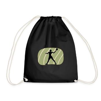 Beach Tennis Tennis Tennis - Drawstring Bag - black - Front