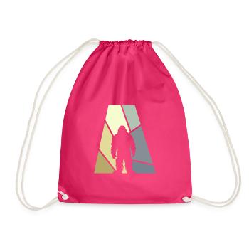 Bigfoot Yeti Big foot - Drawstring Bag - fuchsia - Front
