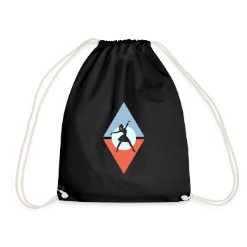 Ballet Swan Lake Ballet Dancer - Drawstring Bag - black - Front