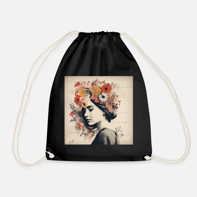 Female Inspiration - Drawstring Bag - black