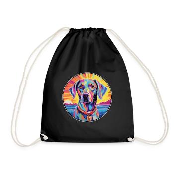 Gascon Saintongeois Race De Chien Coloré Cartoon Wat - Sac de sport léger - noir - Devant