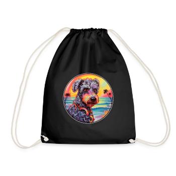 Kerry Blue Terrier Race De Chien Coloré Cartoon Wate - Sac de sport léger - noir - Devant