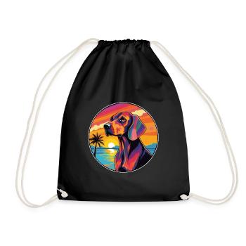 Chien Lituanien Chien Race Coloré Cartoon Waterc - Sac de sport léger - noir - Devant