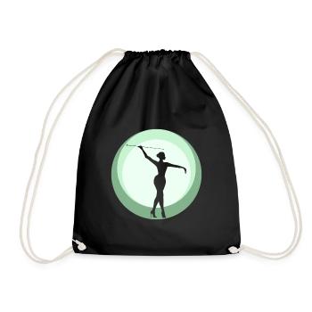 Pole turning, gymnastique, danse - Sac de sport léger - noir - Devant