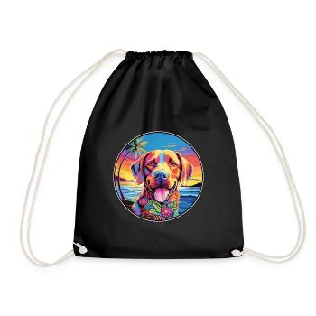 Slovensky Cuvac Race De Chien Coloré Dessin Animé Waterco - Sac de sport léger - noir - Devant